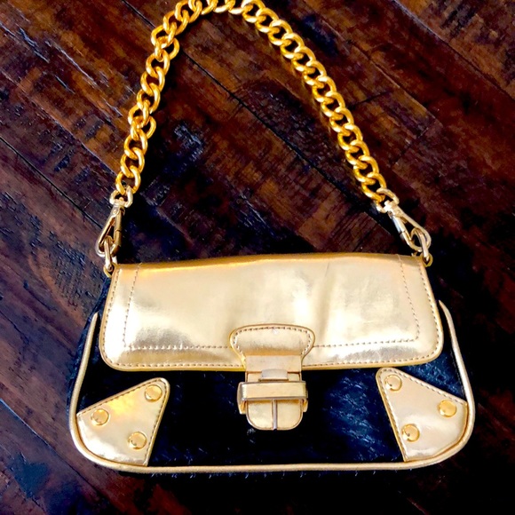 Gold and Black Evening Bag - Picture 2 of 7